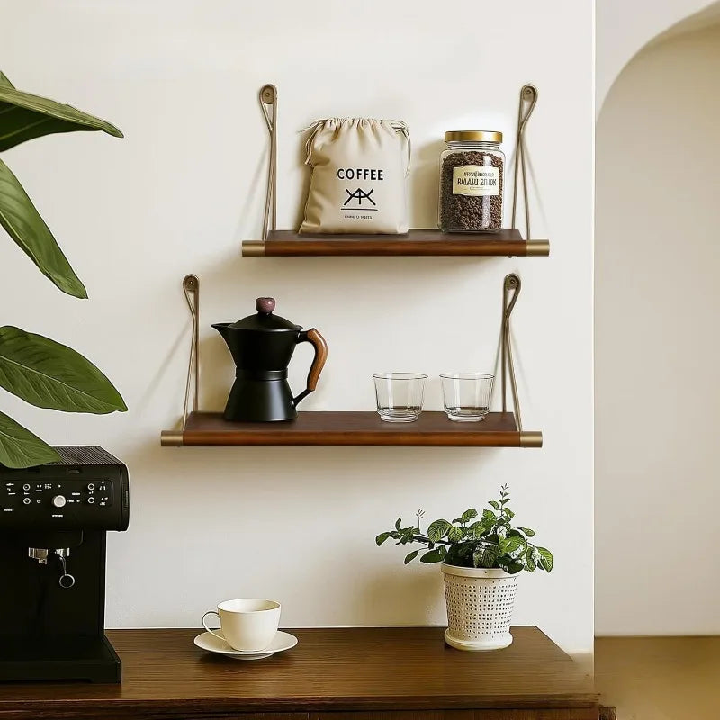 Retro Floating Wall Rack – Solid Wood Shelf & Home Organizer Floating Wall Shelf Axl