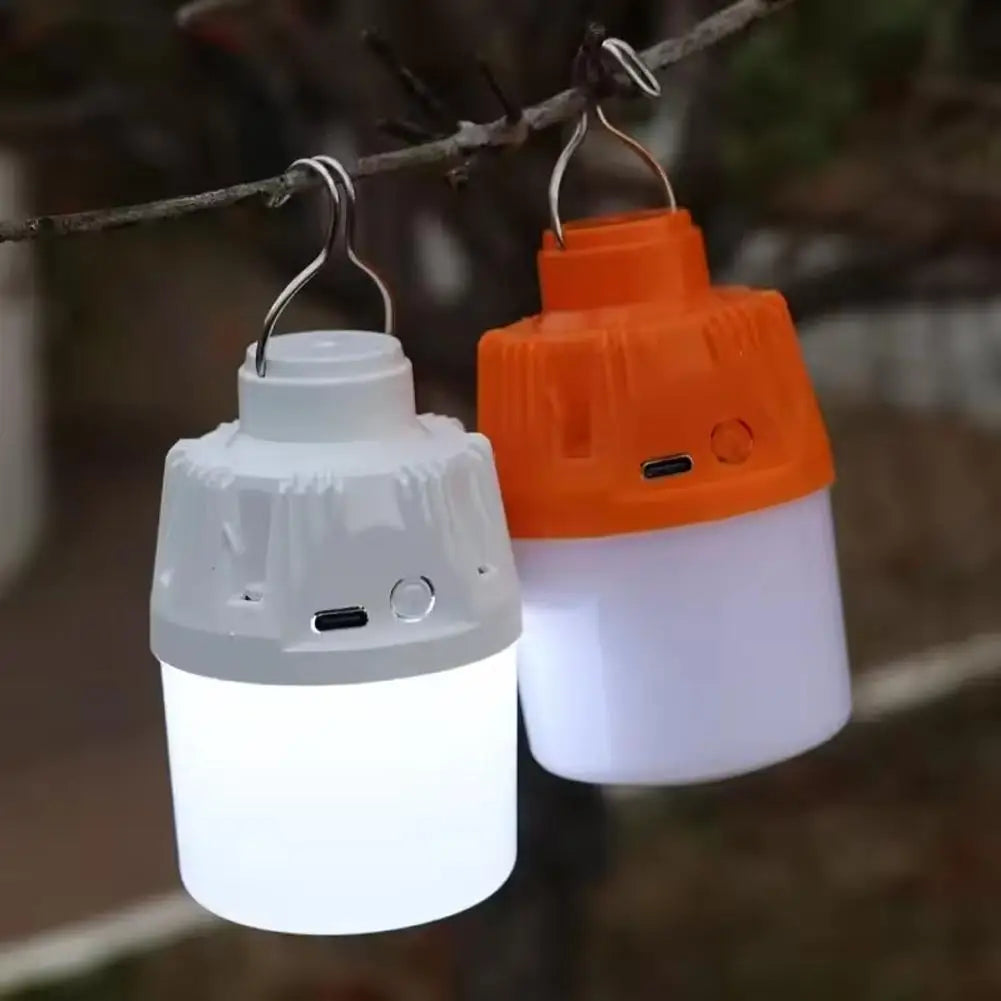 USB Rechargeable LED Camping Lantern – Portable Hook Light Camping Lantern Axl Orange