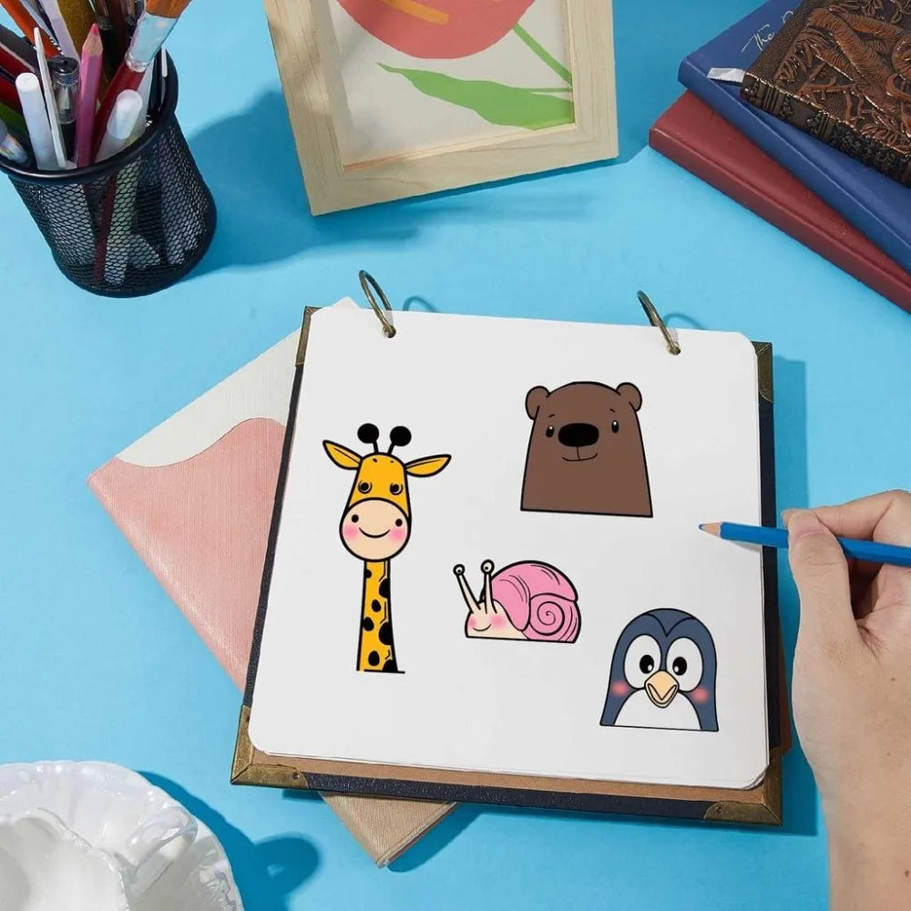 Cute Animal Clear Stamps – Giraffe Frog Polar Bear Craft Set Clear Craft Stamps Axl