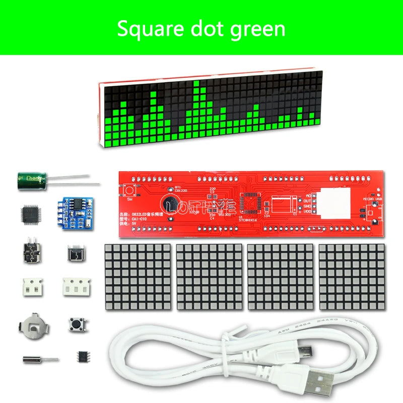 LED Music Spectrum DIY Soldering Kit – Voice Activated Light DIY Electronics Kit Axl Orange