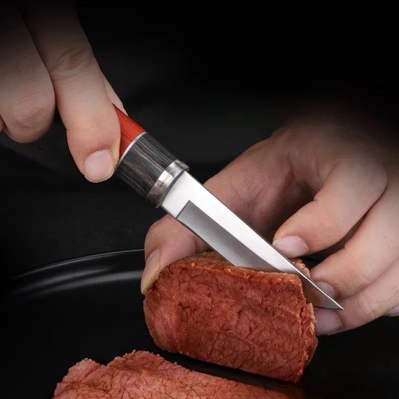 Stainless Steel Paring Knife – Wood Handle Fruit & Meat Knife Kitchen Paring Knife Axl