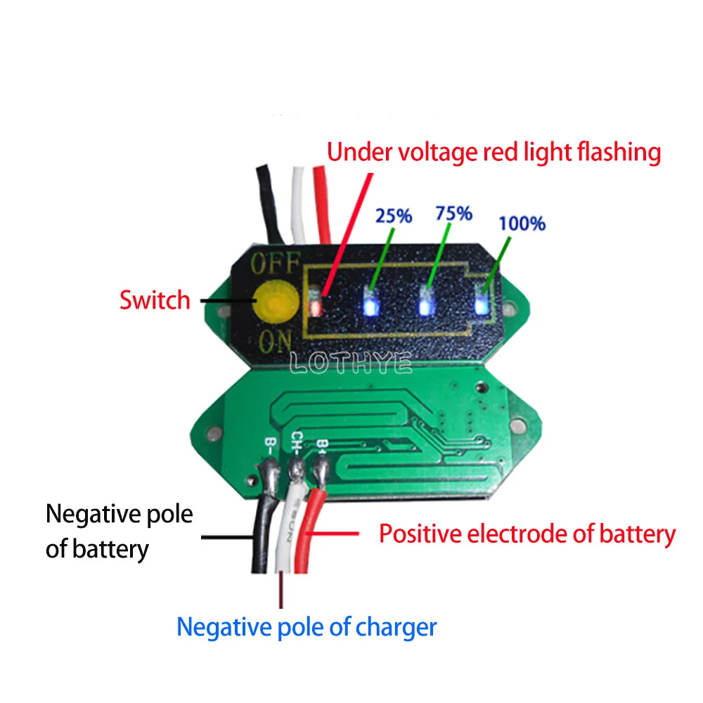 1S–6S LiPo Battery Level Indicator 3.7–25.2V Capacity Tester Battery Capacity Tester Axl