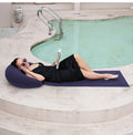Sandproof Beach Mat with Inflatable Headrest | Camping Picnic Outdoor Beach Mat Axl dark blue