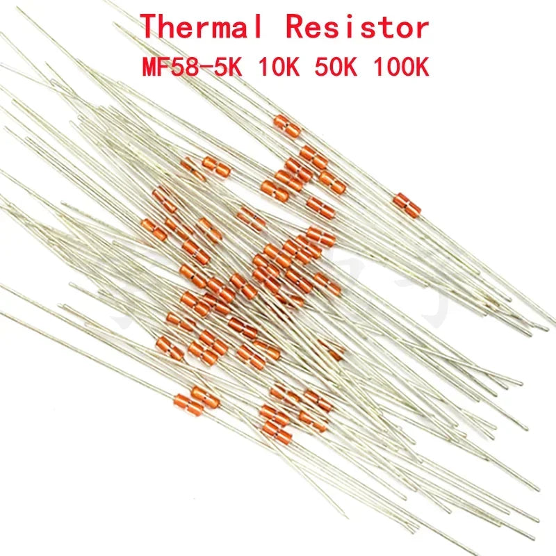 20PCS NTC MF58 Thermistor 3950B 5K 10K 50K 100K Ohm Glass NTC Thermistor Axl MF58-10K