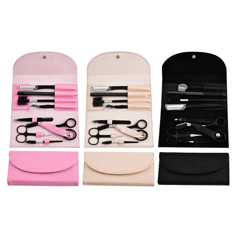 8-Piece Eyebrow Grooming Kit – Shaper, Pencil & Tweezers Eyebrow Grooming Kit Axl