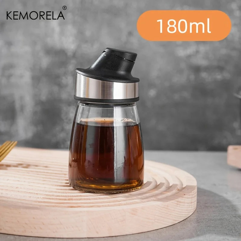KEMORELA Glass Oil Dispenser Bottle – Drip-Free Auto Seal Oil Dispenser Bottle Axl 180ml