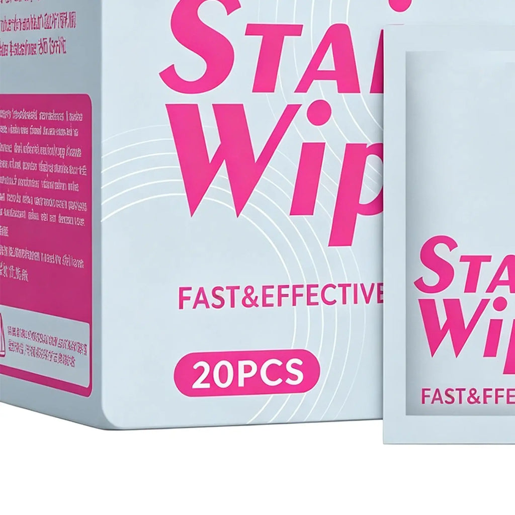 Stain Remover Wipes 20-Pack – No-Rinse Individually Wrapped Stain Remover Wipes Axl