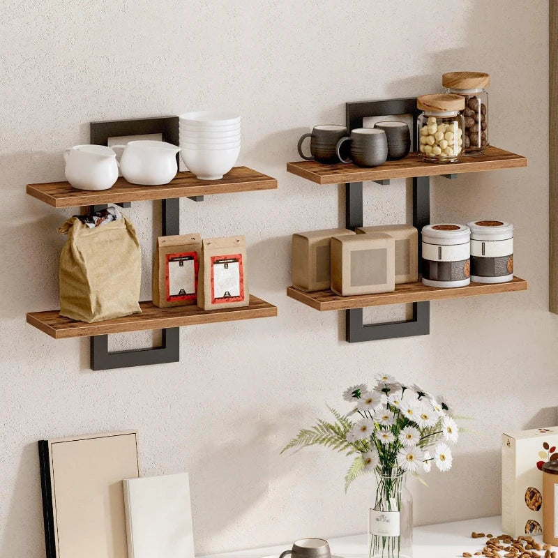Wall Mounted 2-Tier Storage Shelf – Bathroom & Kitchen Rack Wall Storage Shelf Axl