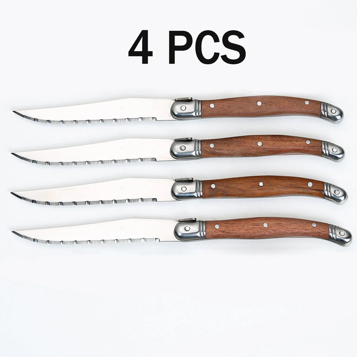 Serrated Steak Knives Set – 4, 6 or 8 Piece Sharp Table Knife Steak Knife Set Axl 4 PCS