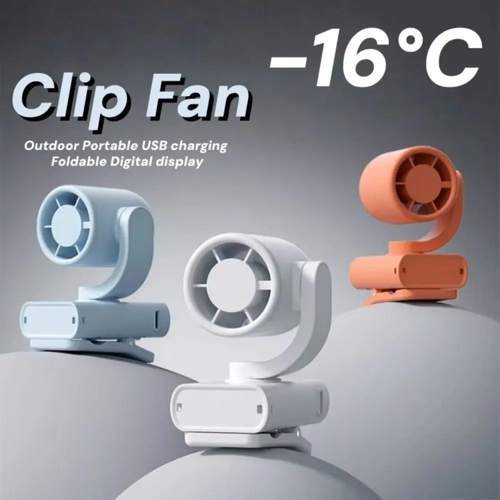 Mini Clip-On Fan – USB Rechargeable, Remote & 7.5h Battery Clip-On Personal Fan Axl