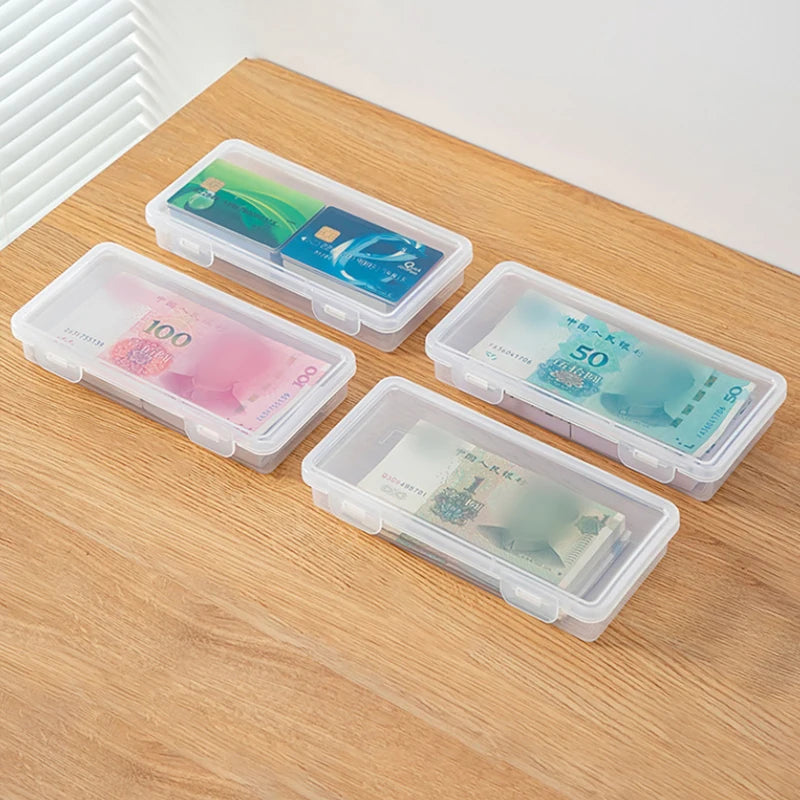 Transparent Portable Storage Box – Coin, Currency & Organizer Storage Box Axl