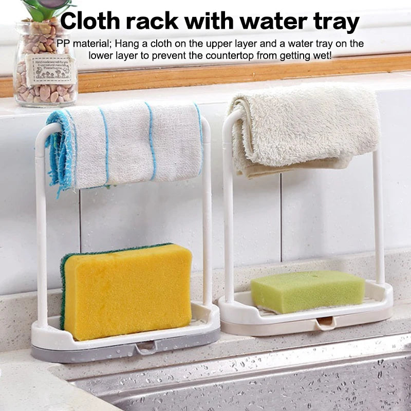Dishcloth Drainer Rack – Kitchen Countertop Towel Holder Kitchen Towel Rack Axl
