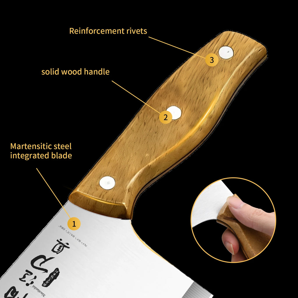 PLYS Chef Knife – Stainless Steel & Wood Handle | 17.5cm Chef Knife Axl