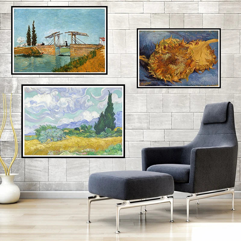 Van Gogh Almond Blossom & Starry Night Art Print Poster Art Poster Print Axl