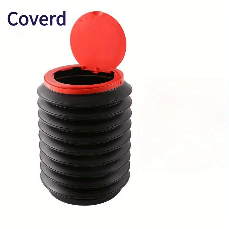 Foldable Car Trash Can – Portable Retractable Vehicle Bin Car Trash Can Axl Black