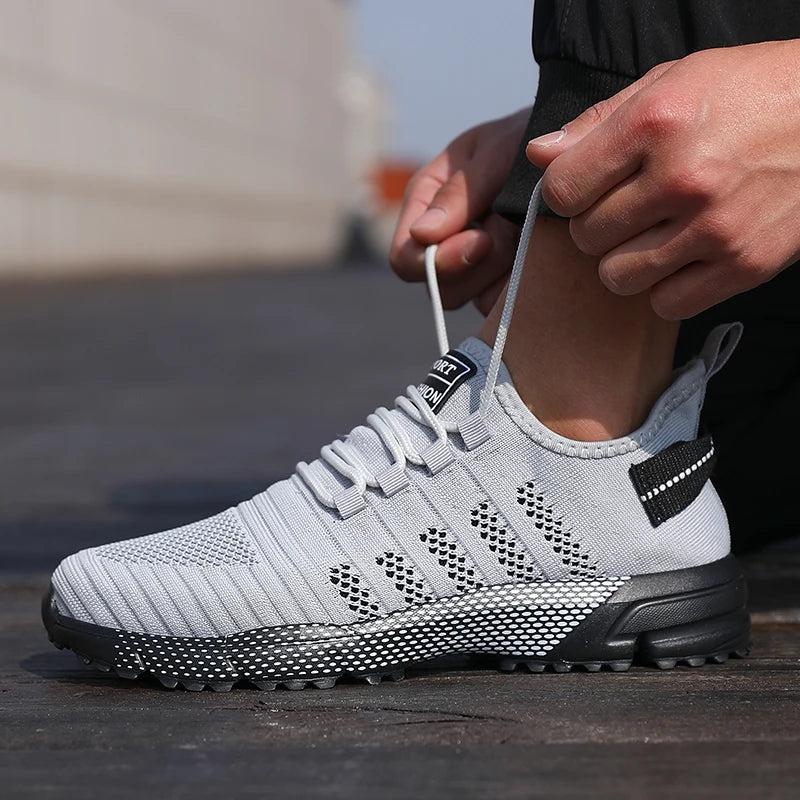 ZULIWAGN Men's Lightweight Lace-Up Casual Sneakers & Walking Shoes Men's Casual Sneakers Axl GRAY 39