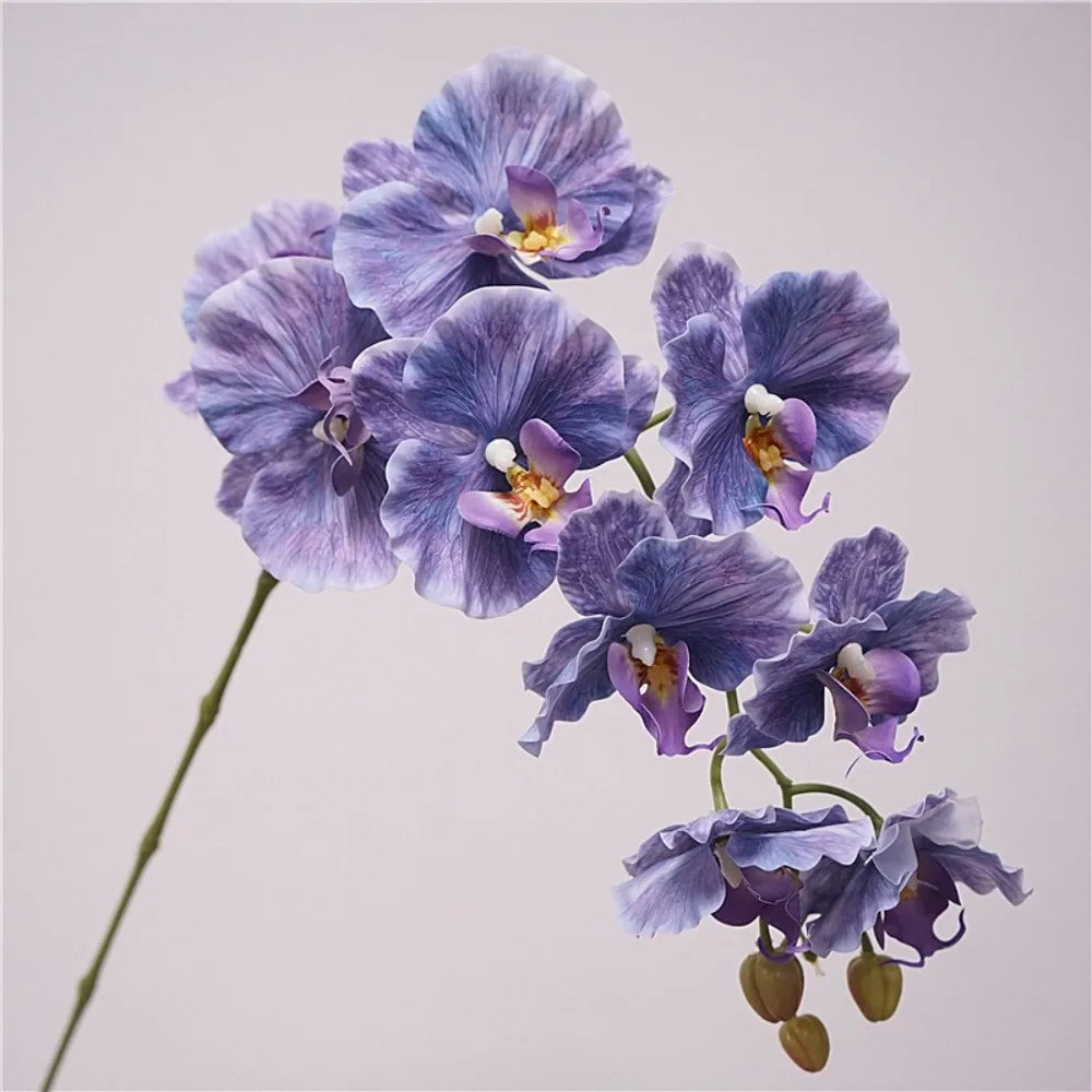 9-Head Artificial Phalaenopsis Orchid Silk Flower Stem 98cm Artificial Silk Flower Axl