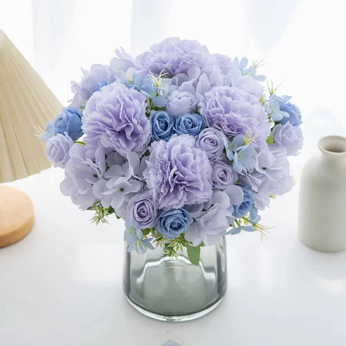 Artificial Silk Carnation Rose Bouquet – Wedding & Home Decor Artificial Flower Bouquet Axl