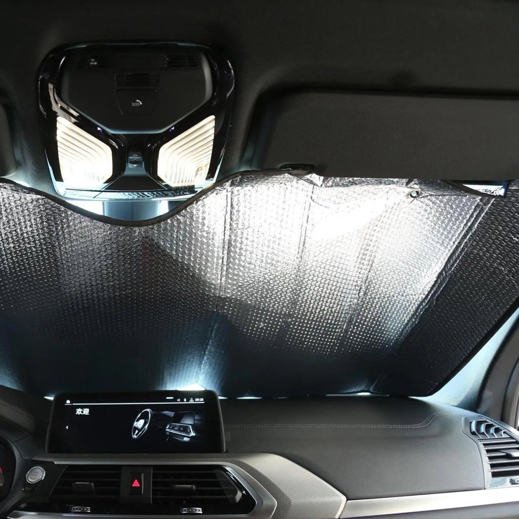 Aluminum Foil Truck Windshield Sun Shade – UV Block 220x80cm Windshield Sun Shade Axl