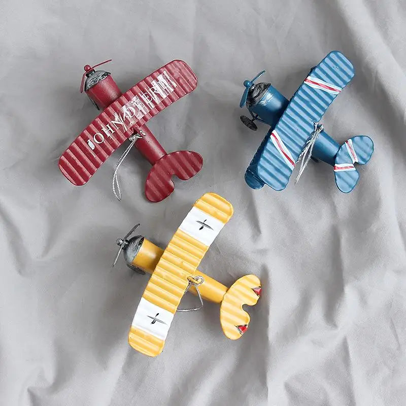 Mini Vintage Iron Airplane Ornament – Car & Desk Décor Desktop Ornament Axl