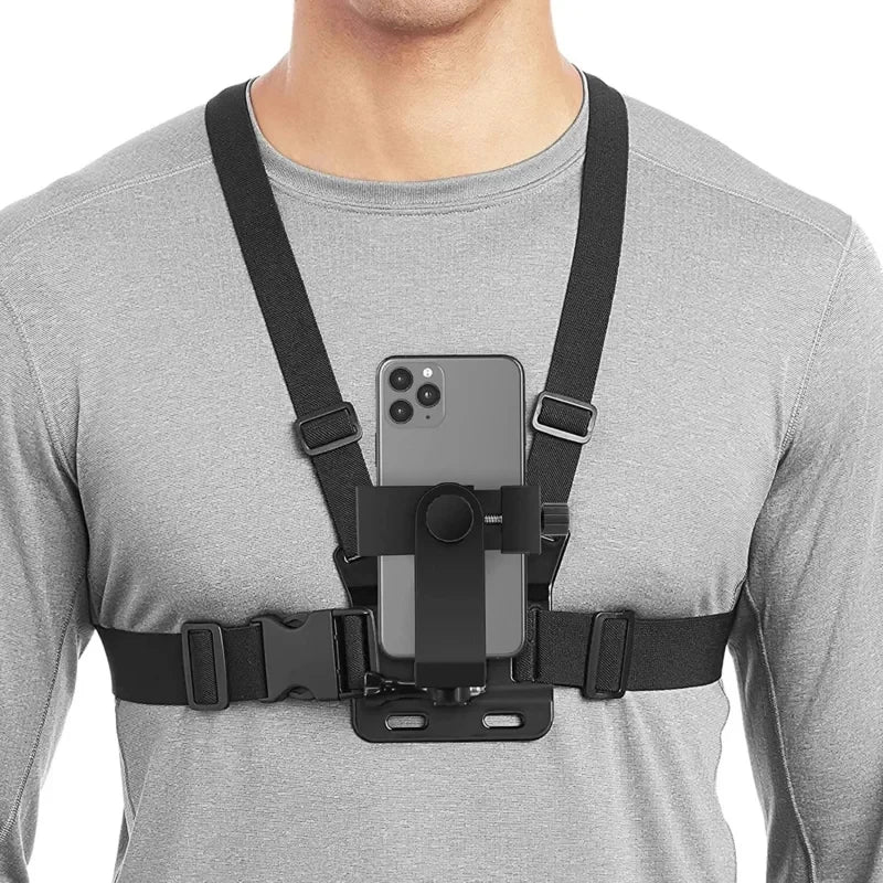 Adjustable Chest Harness Mount – Phone & Action Camera Holder Camera Chest Mount Axl