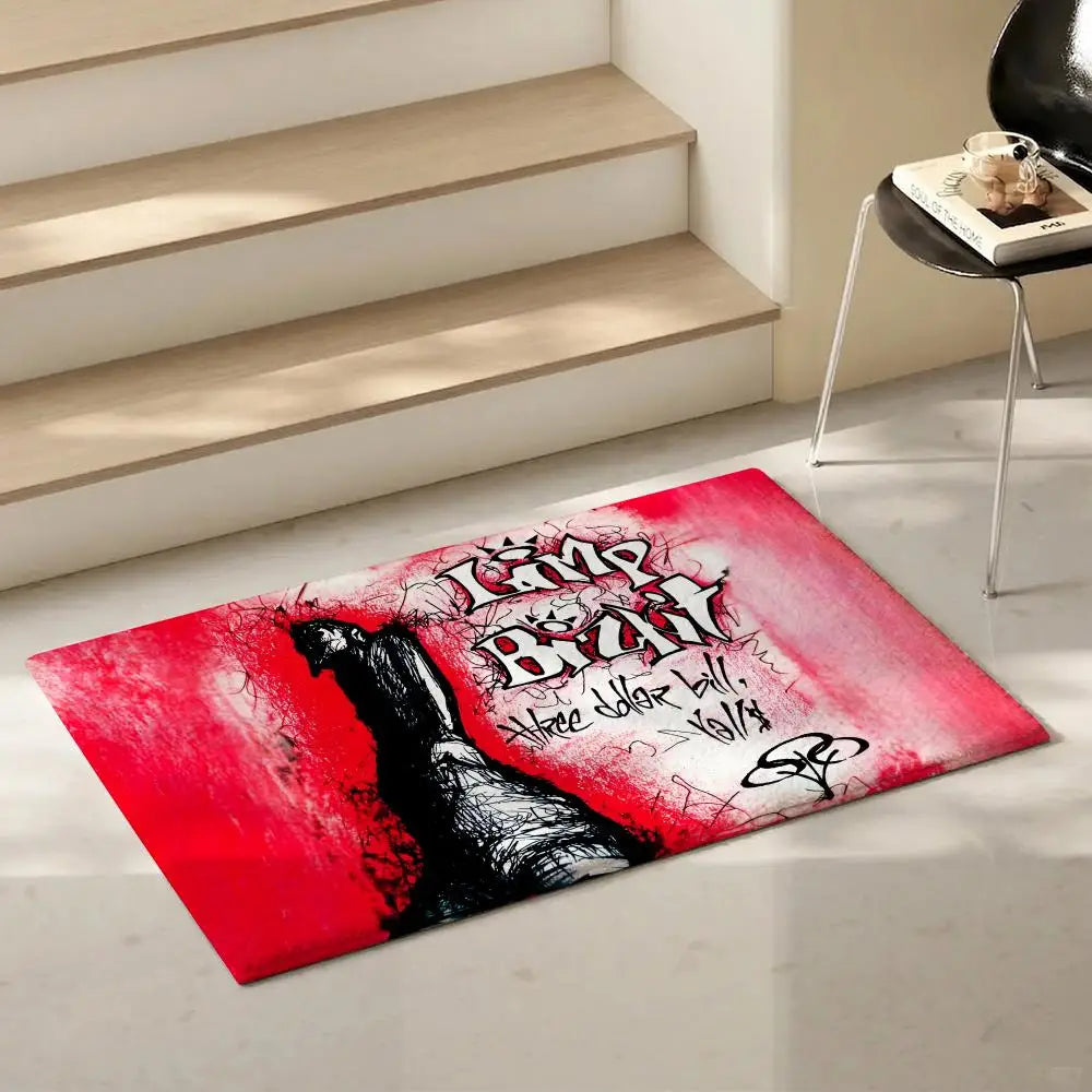 Limp Bizkit Flannel Floor Mat – Non-Slip Indoor Rug Flannel Floor Mat Axl
