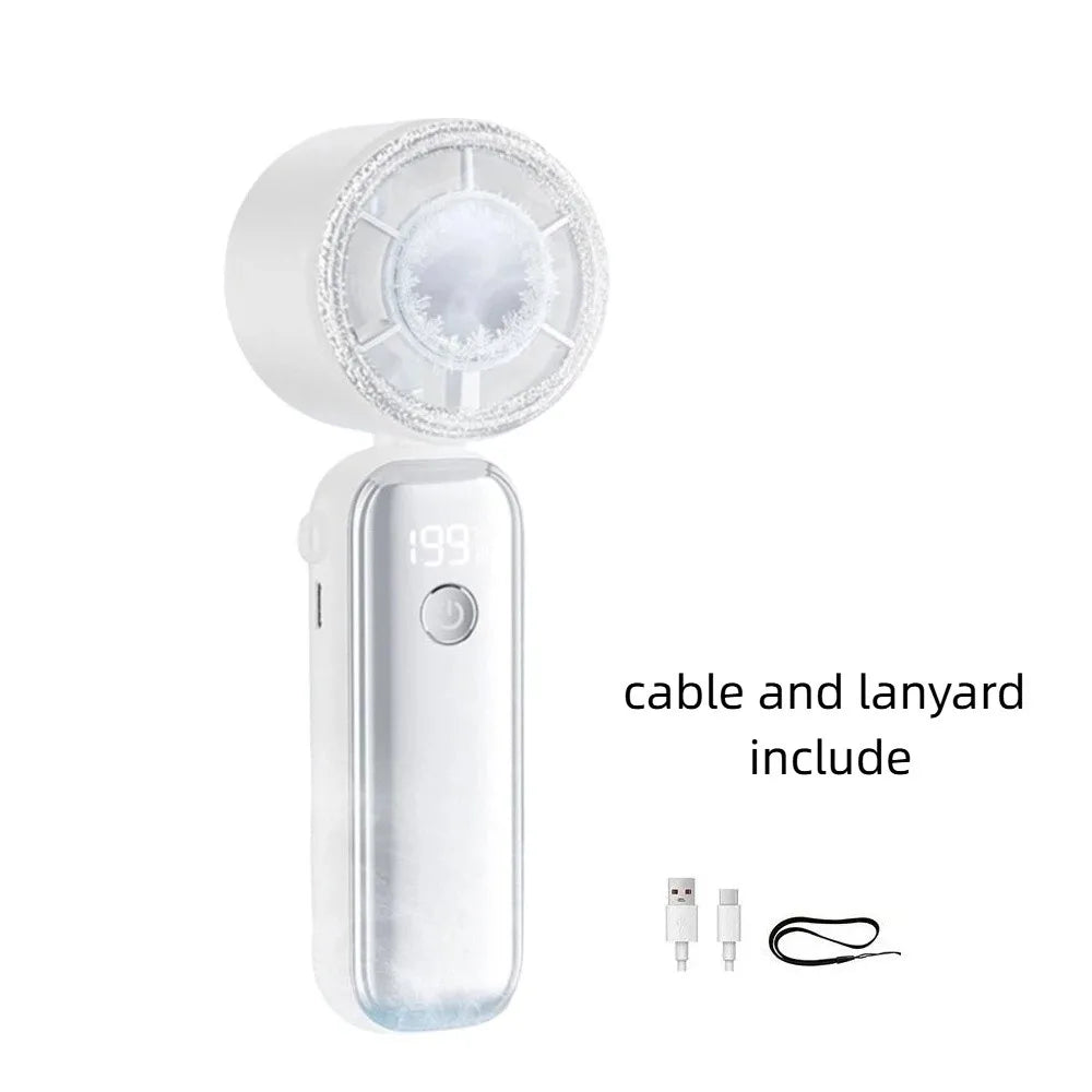 USB Rechargeable Mini Handheld Fan – 199 Speeds, Ultra-Quiet Handheld Fan Axl White