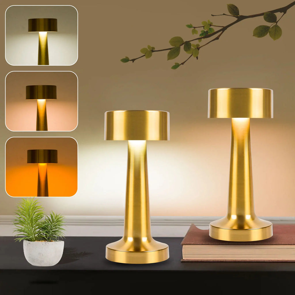 Metal Touch LED Table Lamp – Rechargeable Bedside Mood Light LED Table Lamp Axl