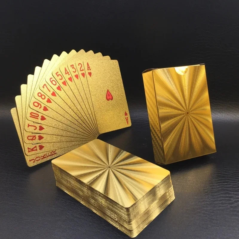 Waterproof Gold Foil Playing Cards – Poker, Magic & Board Games Playing Card Deck Axl