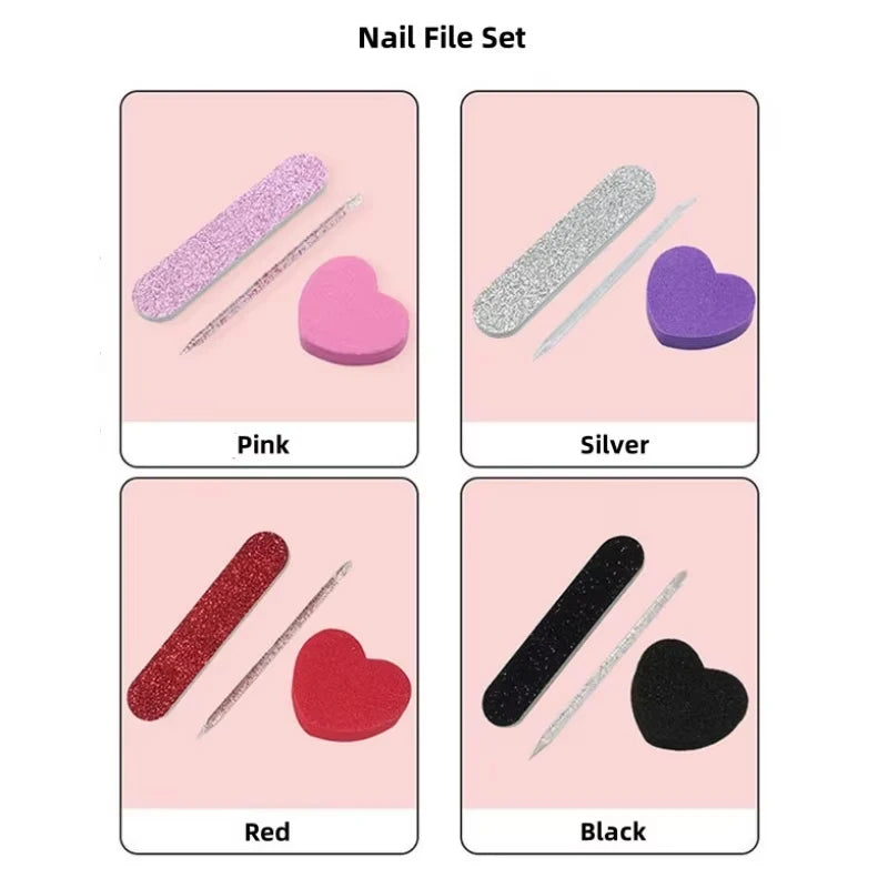 3-Piece Nail File Set – Dotting Pen, Buffer & Manicure Tools Nail Manicure Kit Axl