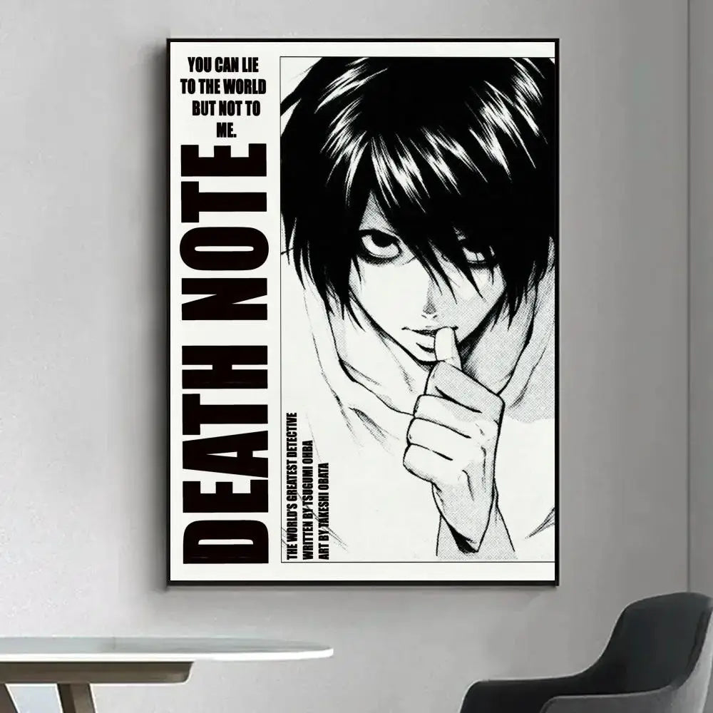 Death Note Anime Poster – HD Waterproof Wall Art Decor Anime Wall Poster Axl