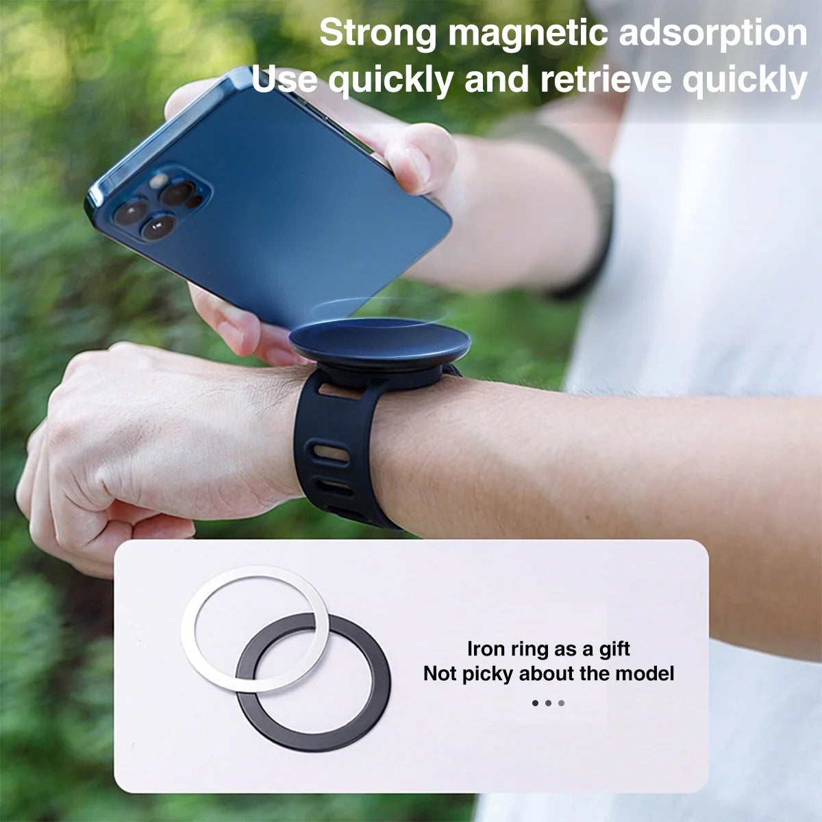MagSafe Magnetic Wristband Phone Holder | Sports iPhone Mount Phone Wristband Holder Axl