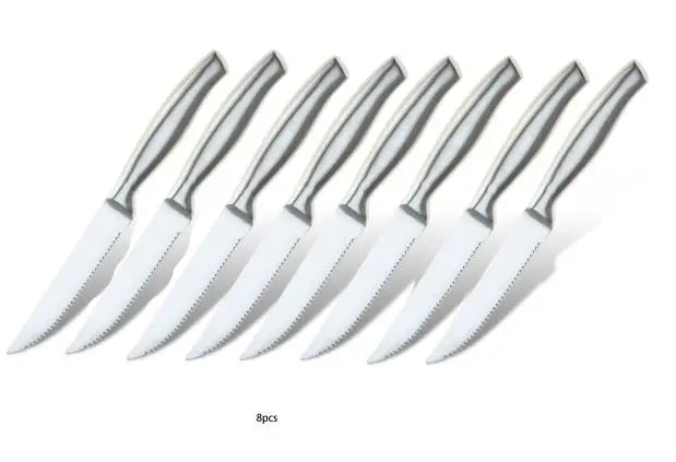 Stainless Steel Steak Knife Set – 4, 6 & 8 Pcs Serrated Steak Knife Set Axl 8 Pc Knife Set