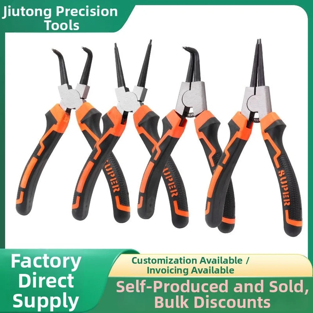 7-Inch Snap Ring Circlip Pliers – Straight & Bent Inner/Outer Circlip Pliers Axl