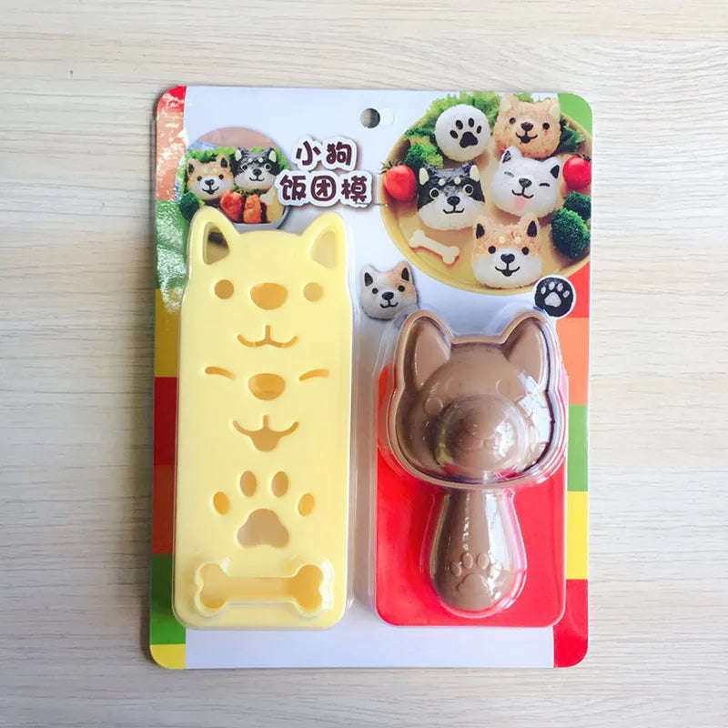 Cat & Rabbit Rice Ball Mold Set – Kids Bento Sushi DIY Tool Rice Ball Mold Set Axl Dog