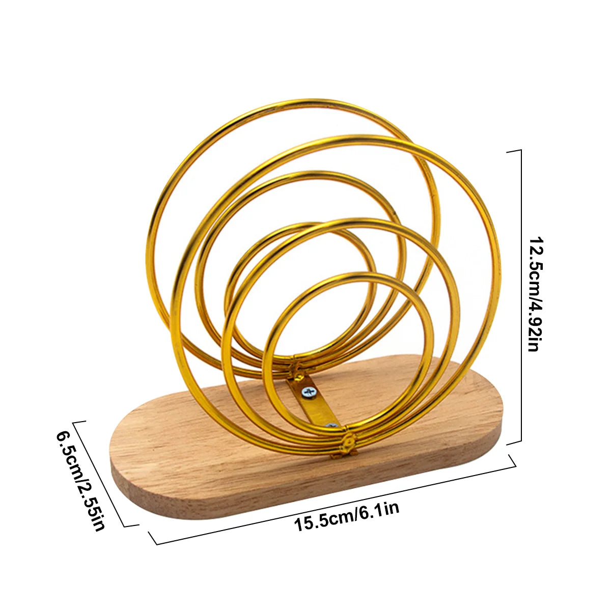 Modern Napkin Holder with Wooden Base | Gold, Black, White Napkin Holder Axl J