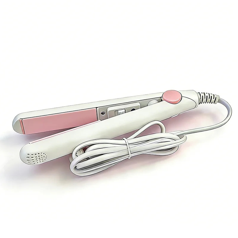 3-in-1 Mini Ceramic Hair Straightener & Curling Iron | Flat Iron Hair Straightener Iron Axl Chic White NoBox AU