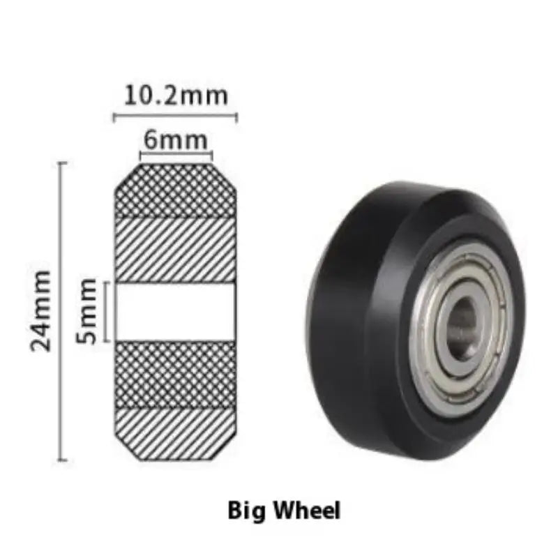 POM V-Slot Idler Pulley Wheel with Bearing for 3D Printer 3D Printer Pulley Axl A1