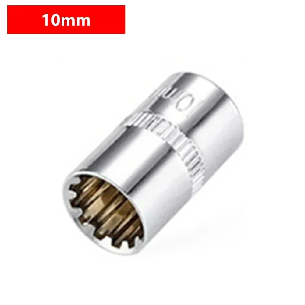 12-Point Mirror Short Socket Bit | 1/4" Drive 4–14mm Socket Bit Axl 10mm China Mainland