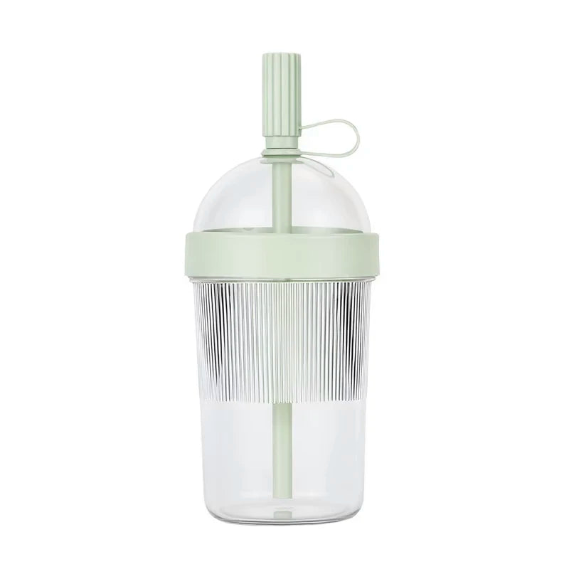 Portable Transparent Water Bottle with Straw – 550ml Sports Cup Sports Water Bottle Axl 1pcs B