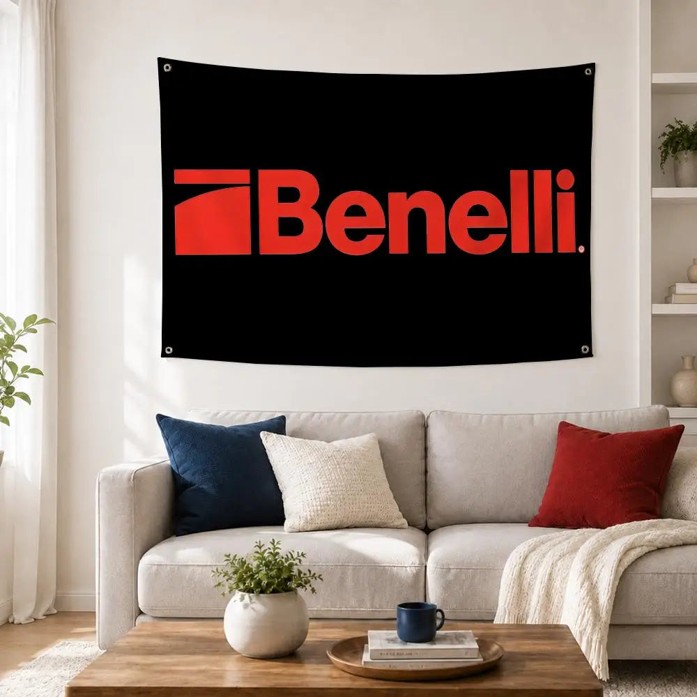 Benelli Flag – Indoor & Outdoor Wall Banner | 6 Sizes Decorative Wall Flag Axl