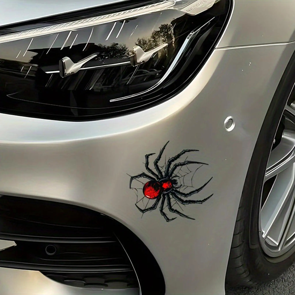 Spider Web Car Decal Sticker – Waterproof 3D PVC Auto Decal Car Decal Sticker Axl
