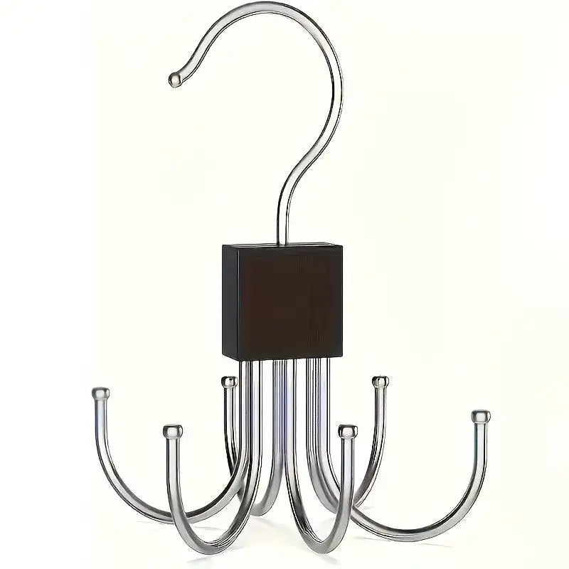 Rotating Multi-Hook Hanger for Belts, Ties & Scarves Closet Accessory Hanger Axl 1pc