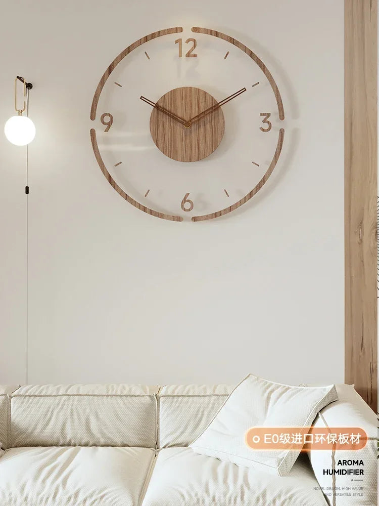 Acrylic & Wood Silent Wall Clock – Modern Living Room Decor Silent Wall Clock Axl