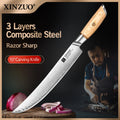 XINZUO 10-Inch Carving Knife | 10Cr15CoMoV Steel Pakkawood Carving Knife Axl 10 inch