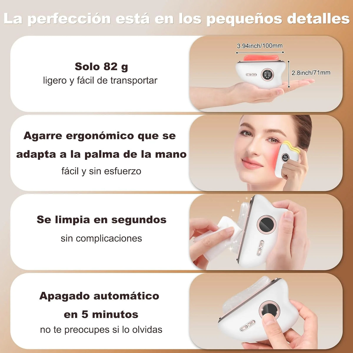 Electric Jade Gua Sha Facial Massager – Heat, Vibration & LED Facial Massager Axl