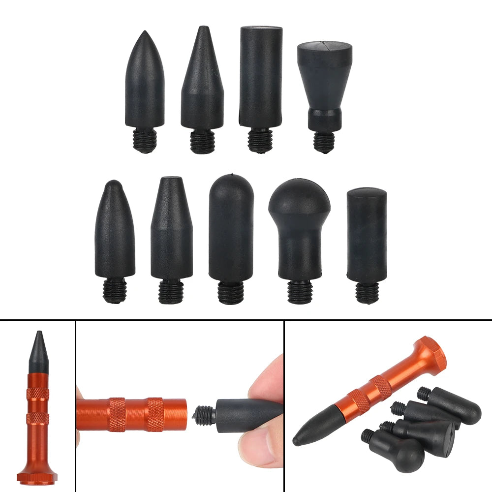 Paintless Dent Repair Kit – Tap Down Pen, Hammer & 8 Tips Dent Repair Tool Axl