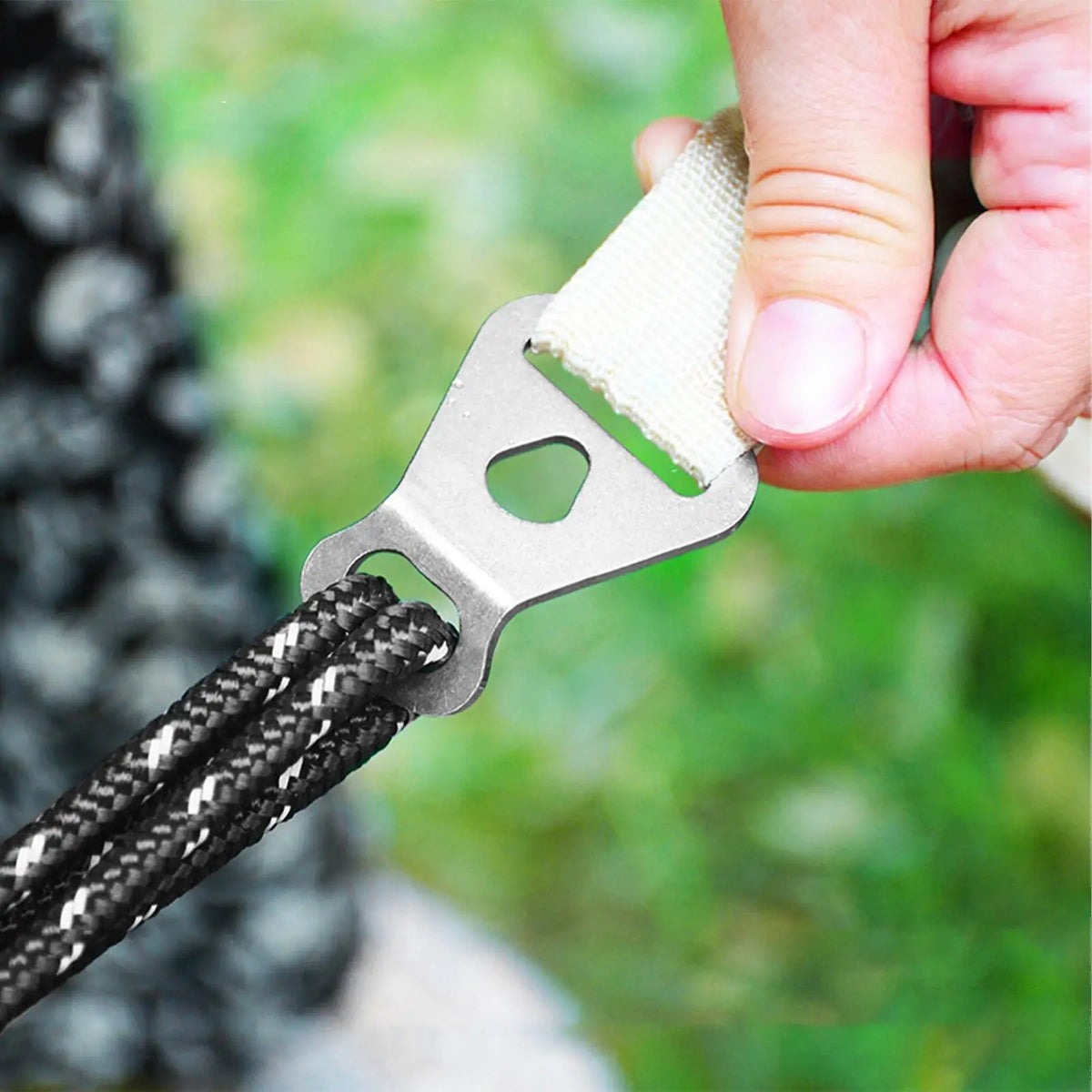 Stainless Steel Tent Guyline Tensioner | Camping Rope Clasp Guyline Tensioner Axl