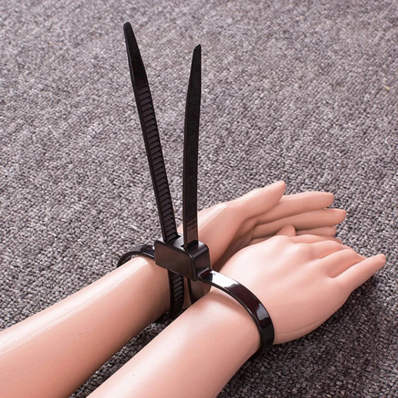 Nylon Flex Cuffs – Disposable Double Zip Tie Restraint Cuffs Disposable Flex Cuffs Axl