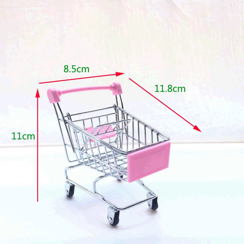 1:48 Mini Metal Shopping Cart – Miniature Toy & Home Decor Miniature Toy Model Axl